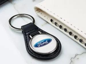 Ford Borsa Chiavi In Pelle Stile Duro Tocco Corse